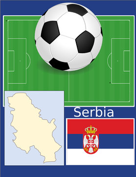 Serbia soccer football sport world flag map