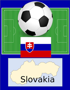 Slovakia soccerr football sport world flag map