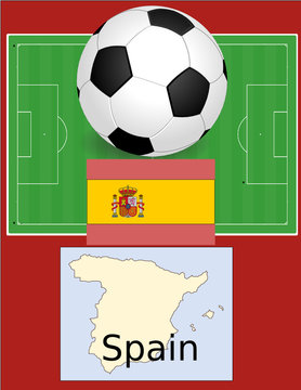 Spain soccer football sport world flag map