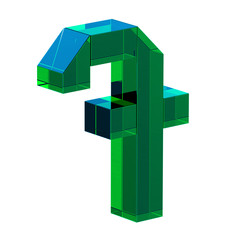 Obraz premium Glass green font