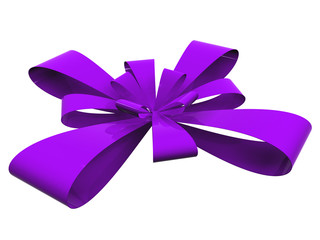 High resolution purple ribbon isolated