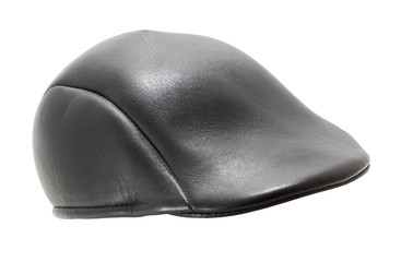 black cap on white background