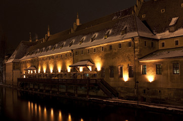 Fototapeta premium Old houses in winter
