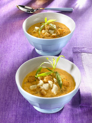 crème de lentilles et poulet - creamy lentils and chicken