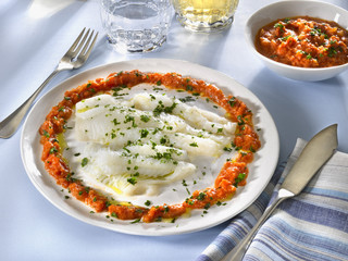filet de sole à la sauce tomate - fillet of sole