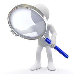 Man with magnifying glass