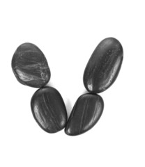 Letter 'V' made of stones isolated on white