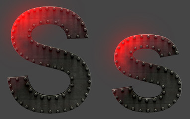 Forge hot metal font rivet