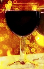 glass of red wine for Christmas