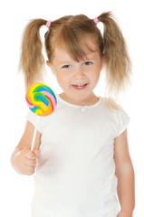 Little girl with lollipop