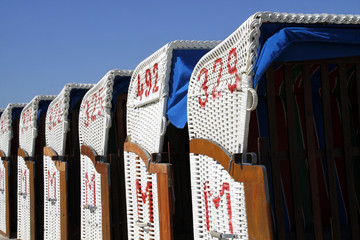 Strandkörbe an der Nordsee
