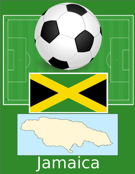 Jamaica soccer football sport world flag map