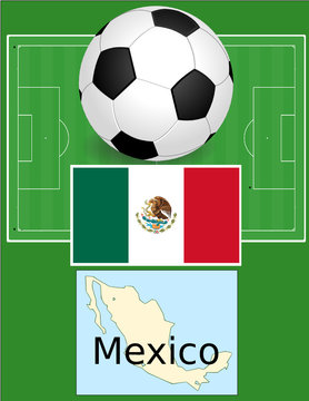 Mexico soccer football sport world flag map