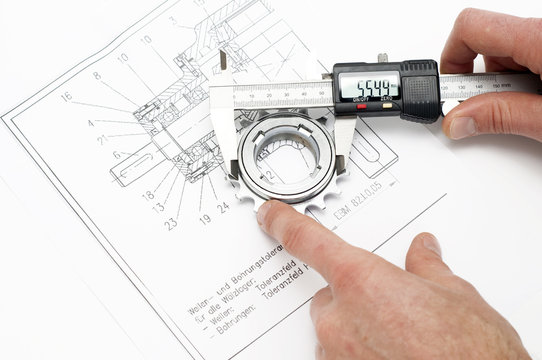 testing method -  sliding calliper