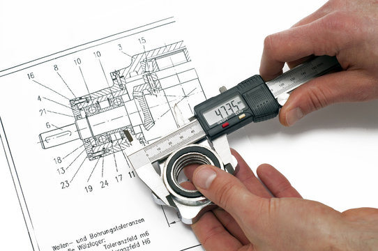 testing method -  sliding calliper