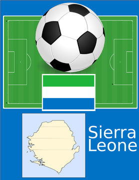Sierra Leone soccer football sport world flag map