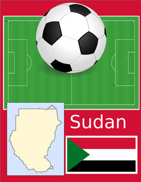 Sudan soccer football sport world flag map
