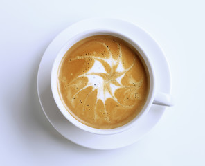 Latte with froth art