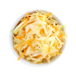 Bowl of coleslaw from above © Elenathewise