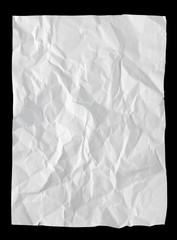 crumpled white blank paper