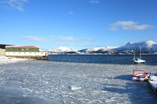 House on Icy Fjord