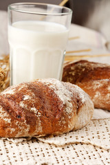 fresh bread on the table