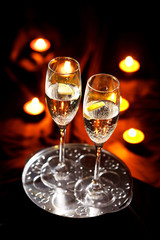 flutes of champagne