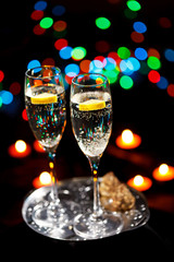 flutes of champagne