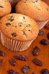 Muffins and  raisins