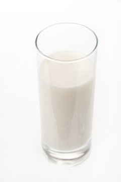 fresh milk in the glass