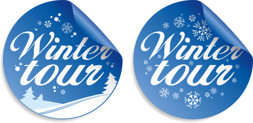 Winter tour stickers set