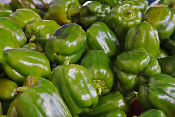 Obraz na płótnie Canvas Pile of green peppers