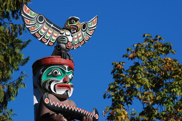 Totem geformt im Stanley Park, BC Kanada