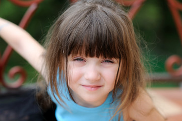 ice toddler girl with beauty blue eyes