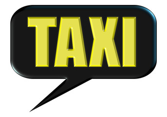 Sprechblase schwarz TAXI