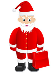 Weihnachtsmann auf Shopping-Tour