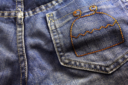 Children's jeans texture