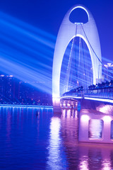 Obraz premium Bridge Night scene with spot light