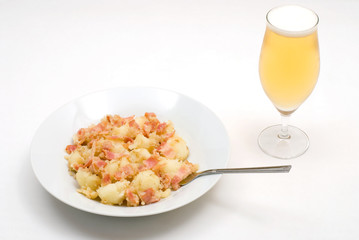 ジャーマンポテトとビール