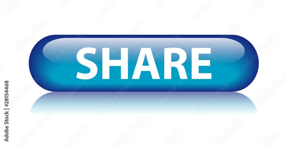 Aufkleber share web button (social network internet community like upload)