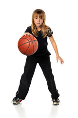 Girl Playing basketball