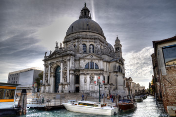 Fototapeta na wymiar The Basilica of St Mary of Health, Venice, Italy.
