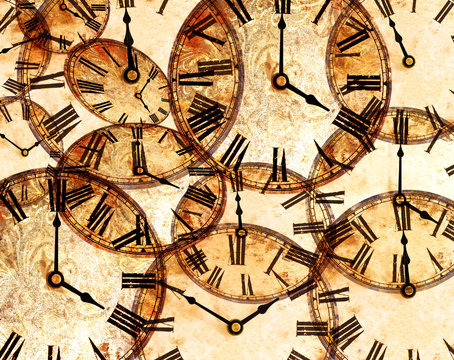 abstract vintage clock background