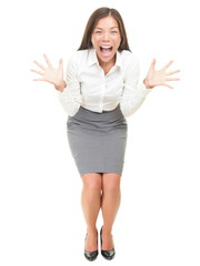 Crazy screaming business woman