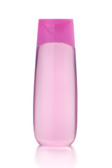 Pink shampoo bottle