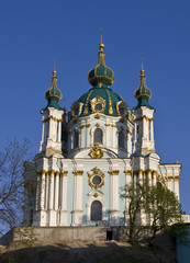 Fototapeta na wymiar Kiev, Ukraine, Andreevskaya church