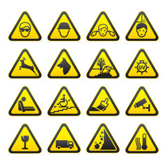 Warning Safety Signs Set