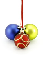 Spheres for an ornament of a christmas fur-tree