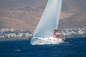 Turning sailing boat - 28160021