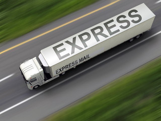 LKW Express Versand Kurier - obrazy, fototapety, plakaty